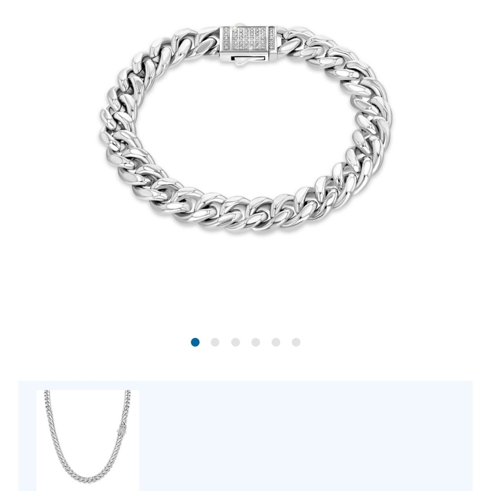 Men's Silver Chain Bracelet